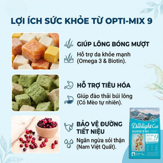 Hạt Cho Mèo DUOLIGHT CAT PURE Mix 9 Topping Sấy Lạnh Dinh Dưỡng Cao Cấp (Túi 1kg)