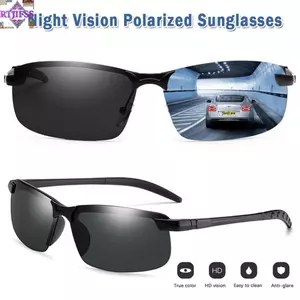 RTJIFSS Kính nhìn đêm Câu cá UV400 Kính nửa khung chống chói Ngày và Đêm