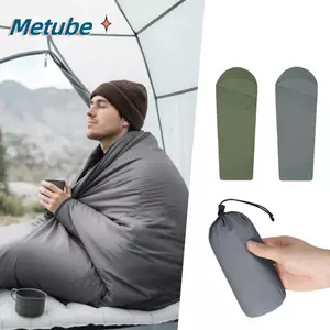 Túi ngủ METUBE, Túi ngủ ấm áp bằng Nylon, Khách sạn du lịch đơn ngoài trời Tấm lót bên trong siêu nhẹ Tấm cắm trại Du lịch Đi bộ đường dài Cắm trại