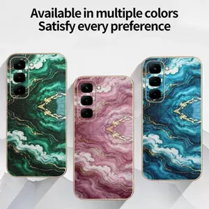 YJD Ốp Lưng Cho Infinix Hot 70 X6895B Đá Cẩm Thạch Da Họa Tiết Series Da Mạ Điện Cạnh Chống Rơi Vỏ Điện Thoại