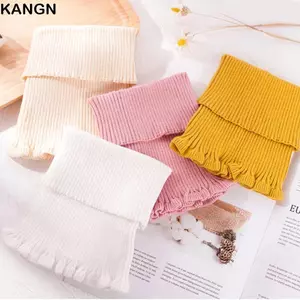 KANGN Dệt Kim Cổ Giả Mùa Đông Chống Gió Với Tai Gỗ Cổ Rùa