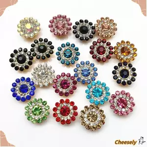 CHEESELY 10 CÁI 14mm Đá thủy tinh pha lê lấp lánh Trang phục may DIY Trang trí quần áo