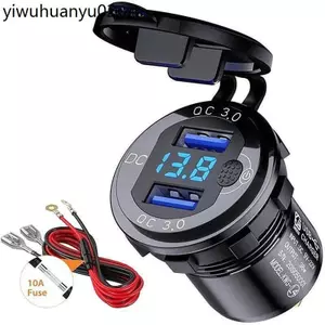 Lvlian Thích ứng với Kaiweige Xe Máy Sửa Đổi Cổng Sạc usb Lắp Đặt Ô Tô Sạc Điện Thoại Di Động Sạc Xe Hơi Siêu