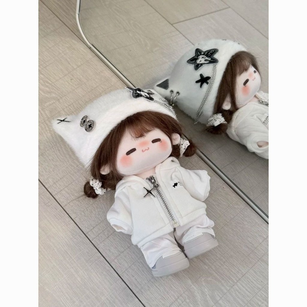 Bộ quần áo trẻ em 20cm Ichiban Quần áo búp bê Cotton không thuộc tính Mũ tai mèo dễ thương Thời trang Mặc tinh tế