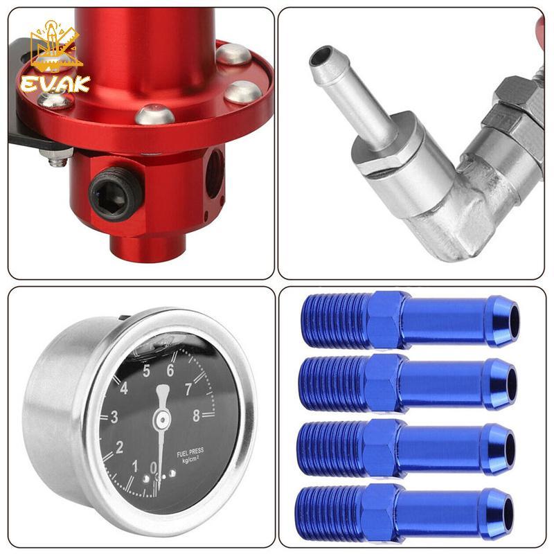 Bộ điều chỉnh áp suất nhiên liệu nhôm đa năng Alittlesetrtu có đồng hồ đo 60-100psi VN