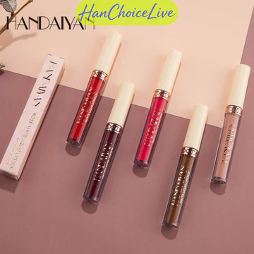 HANDAIYAN Son Bóng Matte 12 Màu Lâu Dài Không Phai Màu Son Bóng Matte Velvet Liquid Lipstick Son Bóng