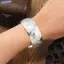Bluelover Bohemian Phong Cách Dân Tộc Retro Bạc Rộng Vòng Tay Dành Cho Nữ Khắc Hoa Mở Vòng Tay Thời Trang Boho Vintage Trang Sức Mới