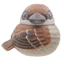 Hàng có sẵn Nhật Bản Qitan Capsule Toy Sparrow Tumbler Flocking Đồ trang trí Đầu dễ thương Xoay được S4B8