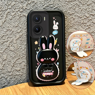 Ốp Lưng Cho redmi A7 Pro 4g POCO C85X X8 Pro max 5g Vỏ Điện Thoại Vỏ Mềm Silicon Chống Sốc Gương Thẩm Mỹ Có Giá Đỡ 360° Xoay thỏ dễ thương màu hồng cho bé gái JTXCEZJ3
