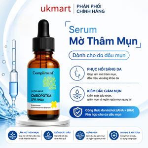 Serum Compliment AHA & BHA Mờ Kiểm Soát Dầu Nhờn, Giảm Thâm Mụn & Dưỡng Phục Hồi Da 27ml