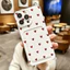 Màu Hồng Anh Đào Nơ Trái Tim Tình Yêu Dành Cho Iphone 15 14 13 12 Pro Max 15 Plus Ốp Lưng Đựng Thẻ Ảnh Ví Silicon Chống Sốc Không Khí Bảo Vệ Góc TPU Mềm