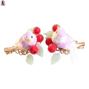 Kẹp Tóc Chim Hợp Kim Mỏ Vịt Barrette Với Mạ Điện Hoàn Thiện Và Chống Trơn Trượt Răng Mới Phong Cách Trung Hoa Phụ Kiện Tóc Cho Bé Gái Lễ Hội Hanfu Mặc Hàng Ngày