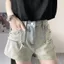 Quần Short Denim Nữ Phong Cách Mỹ Cao Cấp Kích Thước Lớn Ôm Hơn Nhìn Thẳng Chữ a Siêu Ngắn Quần Nóng