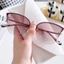 Kính Mát Kim Loại Hợp Thời Trang Hình Bướm Lớn Bán Khung Chống Tia UV Kính Mắt Sử Dụng Hàng Ngày Cho Nữ Và Bé Gái