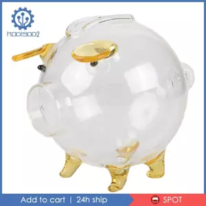 Đáng Yêu Lợn Thủy Tinh Heo Con Ngân Hàng Trong Suốt Đồng Xu Tiết Kiệm Bình Cho Trẻ Em Lễ Hội Quà Tặng Và Để Bàn Lưu Trữ