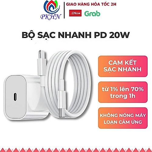 Bộ Củ Cáp Sạc Nhanh 20W An Toàn Ổn Định- Bảo Vệ Thiết Bị- Không Nóng Máy- Có Chống Nổ-PKHN