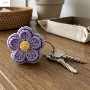 Móc khóa cơ khí hoa ZENZON, Móc khóa in 3D Crisp Click Âm thanh Đan kết cấu Fidget Móc khóa, Cơ chế Clicker bằng nhựa Mô phỏng Mặt dây chuyền Clicker hoa cho trẻ em Người lớn