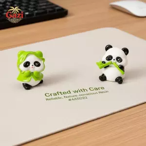 6 Bức tượng nhỏ hình động vật gấu trúc quyến rũ để trang trí nhà búp bê và địa hình [VN]