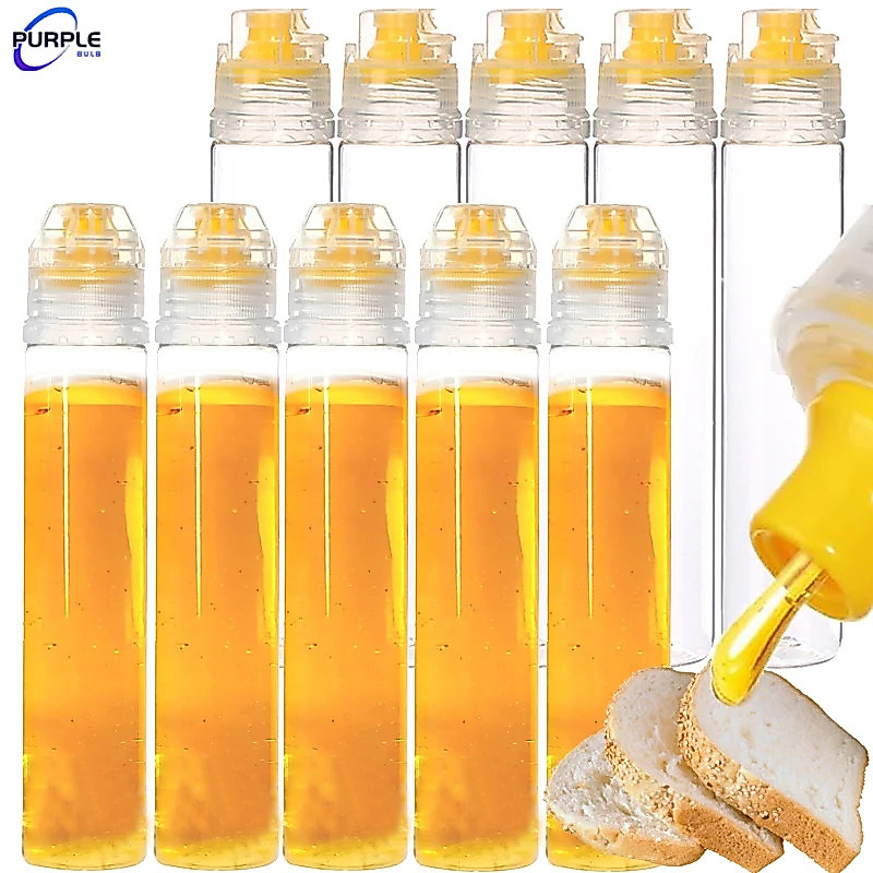 1 / 3 / 5 Chiếc Nhựa Mật Ong Bóp Chai 90ml Mật Ong Salad Hộp Đựng Gia Vị Có Thể Đổ Lại Hộp Bảo Quản