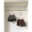 Milyfashion Khâu Hoa Kẻ Sọc Bánh Lông Tơ Váy Ngắn Eo Cao Giảm Tuổi Váy Hai Lớp Mùa Hè Phong Cách Mới Y2K QS6R