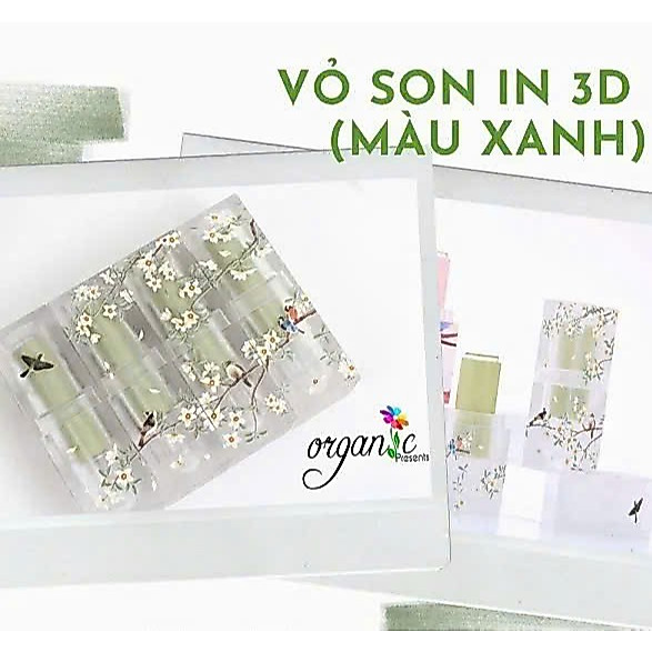 VỎ SON HANDMADE (IN 3D NHÁM - MÀU XANH)