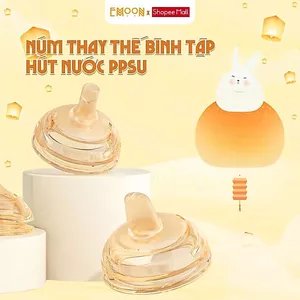Núm thay thế bình tập hút nước Emoon PPSU 2 giai đoạn từ 6-9 tháng