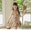 ✿ Bé Gái Tranh Sơn Dầu Hoa Không Tay Bud Đầm 3D Jacquard Hoa Trẻ Em Mùa Hè Vintage Sundress