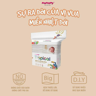 Khăn Vải Khô Đa Năng Mamamy Tropical – Combo 3 Gói Khăn Khô Cho Bé Sơ Sinh, Lau Mặt, Lau Tay An Toàn
