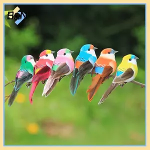 B & N 1 Con Chim Nhân Tạo Dễ Thương Xốp Giả Động Vật Mô Phỏng Lông Chim Đồ trang trí Tit DIY Thủ Công Trang Trí Sân Vườn Nhà.