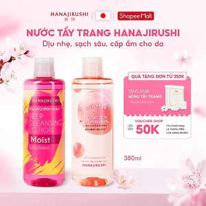 Nước Tẩy Trang Hanarijushi Deep Cleasing Lotion Moist 390ml Làm Sạch Sâu Bụi Bẩn Makeup Cho Da Dầu