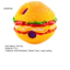 Đồ chơi thú cưng Burger Shape Giggle Âm thanh thu hút Chăm sóc răng miệng chống cắn Đa chức năng Làm sạch răng Đồ chơi chơi chơi cho chó Wobble Giggle Ball Đồ dùng cho thú cưng