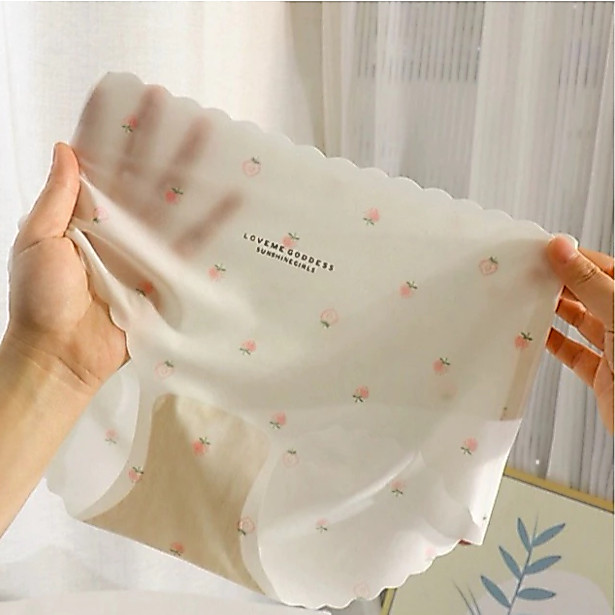 [Peinn] Sét 10 Quần Lót Nữ Su Thạch Tàng Hình Không Viền Mềm Mịn Họa Tiết DÂU TÂY Dễ thương, Lót Thông Hơi