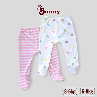 Quần liền tất thu đông Bunny chất thun cotton cho bé 3-9kg