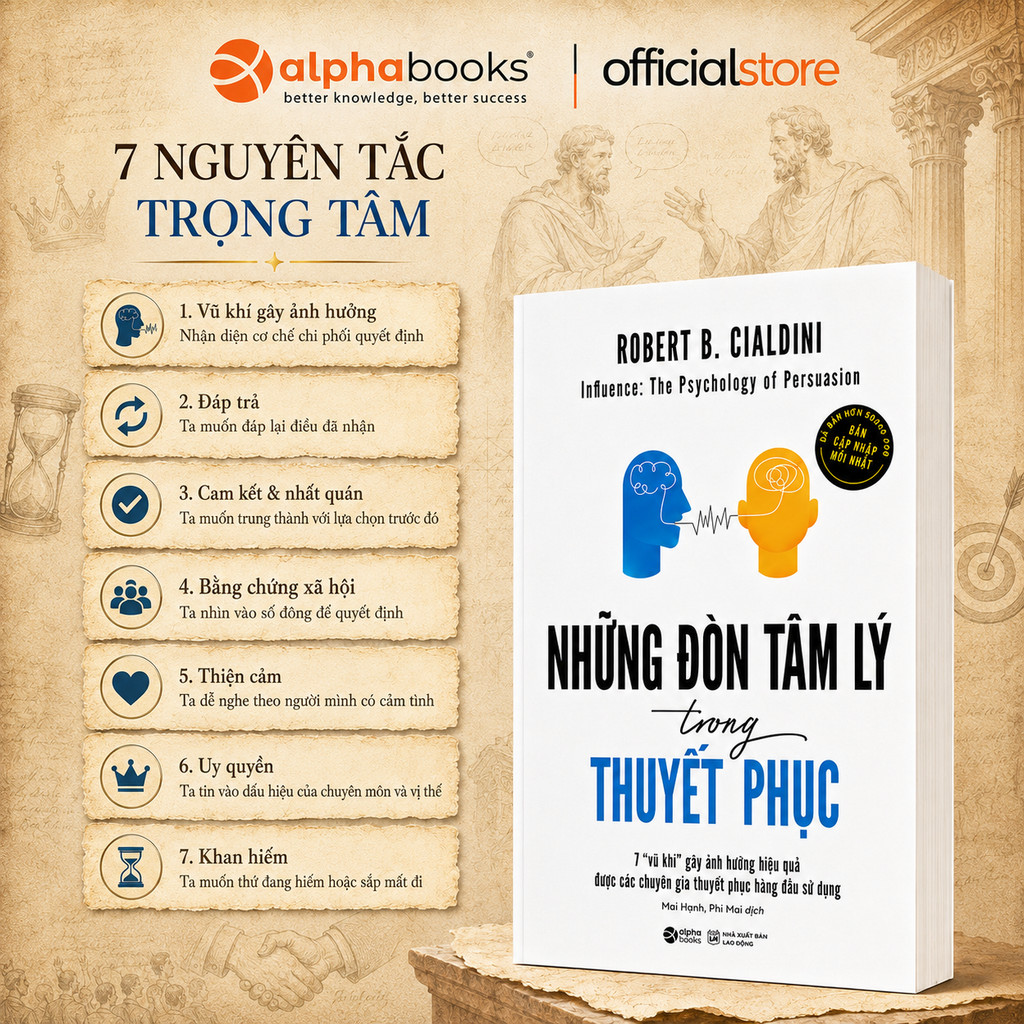 Sách - Những Đòn Tâm Lý Trong Thuyết Phục - 7 "Vũ Khí" Gây Ảnh Hưởng Đến Hiệu Quả (Alpha Books)
