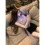 Áo sơ mi chữ V cổ chữ V màu tím Niche Light dành cho nữ 2026 Phong cách mới Phong cách nhẹ nhàng Charm Loose Ribbon Áo ngắn