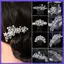 MERIGGIARE Phù Dâu Kẹp Tóc Phụ Kiện Tóc Pha Lê Diamante Lá Hoa Ngọc Trai Kẹp Tóc