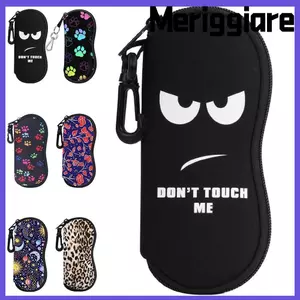 Kính mắt Neoprene MERIGGIARE, Kính râm mềm bền, Túi đeo kính có dây kéo bảo vệ siêu nhẹ thời trang dành cho nam và nữ