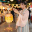 FUHUIOT DIY Craft Kit Lantern, Thiết kế chiếu Đèn lồng lễ hội trung thu sáu mặt, Thiết kế phát sáng thủ công Quà tặng đèn lồng LED giấy cầm tay