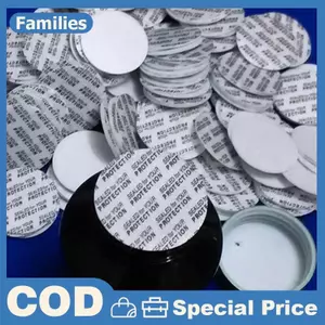 200 Chiếc Tự Dính Bọt Áp Lực Nhạy Cảm Cói Nắp Lót Tam Giác Chống Niêm Phong Lót Cho Lọ Mỹ Phẩm Chai Nồi 20MM-82MM