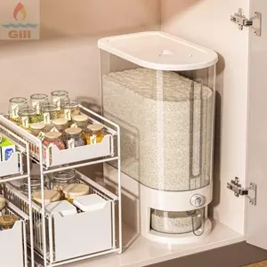 Hộp đựng gạo GILL, Hộp kín cơm chống ẩm chống côn trùng, Hộp đựng thực phẩm khô 5 / 10KG Sử dụng nhà bếp