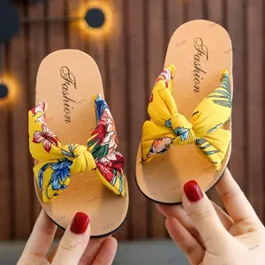 Dép Nơ Cho Bé Tập Đi PYCOU, Dép Bé Gái Chống Trơn Trượt Mũi Mở, Dép Đi Biển Họa Tiết Hoa Hợp Thời Trang Mùa Hè Cho Bé Gái