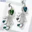 Bluelover Thời Trang Tinh Tế Peaco Kim Cương Giả Thổ Cẩm Dành Cho Nữ Quần Áo Áo Phụ Kiện Áo Quà Tặng Mới