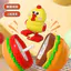 Spike Price Ngộ nghĩnh nảy trứng Burger Búp bê Gà con Đồ chơi giải nén Xoay Tricky Clockwork nảy trứng Burger Heo con Đồ chơi Quà tặng