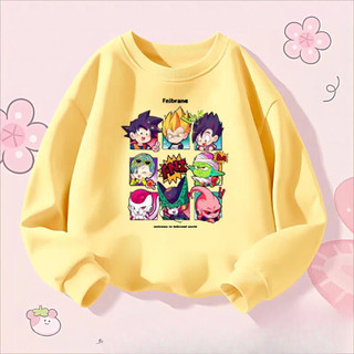 Dragon Ball Bé Trai Áo Chui Đầu Cổ Tròn Dài Tay Nhẹ Hoạt Hình In Hình Thường Ngày Thoải Mái Thời Trang Trang Trang Phục Hàng Ngày