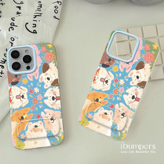 ibumpers Ốp Điện Thoại iPhone Chữa Dễ Thương Cười Chó Gương Giá Đỡ Ốp Lưng Điện Thoại IPhone 11 12 13 14 15 16 Pro Max