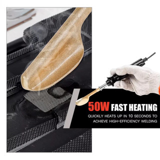 Máy Hàn Lưới Nhựa 220V 50W Bộ Đầy - Cán Đen Đầu Dẹp Dùng Sửa Cản Xe & Nhà Cửa