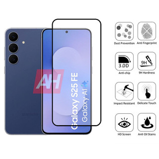 Bảo vệ màn hình kính cường lực 2 trong 1 Galaxy S25 FE cho Samsung S23 S24 FE 5G 9D Phim bảo vệ kính + Phim ống kính máy ảnh