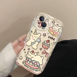 Ốp Lưng Trái Tim Thỏ Chú Chó Con Đáng Yêu Cho Vivo Y58 Y33 Y78 Y75 Y72 Y55 Y52 5G Y53S Y51S Y16 Y02S 4G Y17 Y15 Y12 Y11 2019 Bánh Đáng Yêu Hoạt Hình Cô Gái Vỏ Điện Thoại