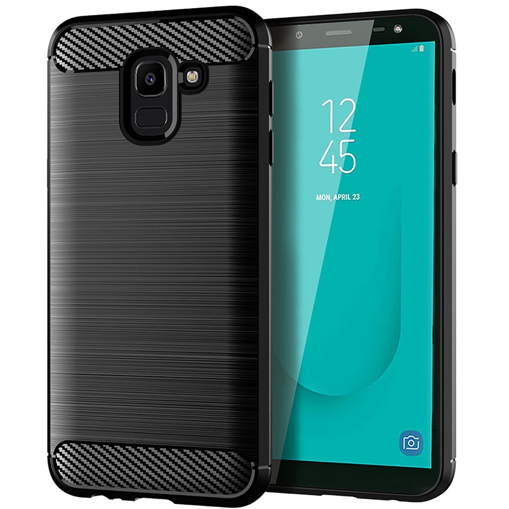 TPU Dễ Thương Samsung Galaxy J6 2018 Vỏ Giáp Sợi Carbon Mềm Silicon Ốp điện thoại Samsung J62018
