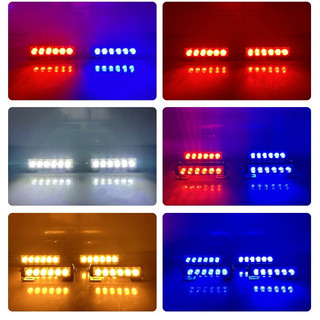 Xe 6LED Trung Quốc Lưới Nhấp Nháy Đèn Cảnh Báo 2 Trong 1 Thay Đổi Màu Điều Khiển Từ Xa Đèn Đường 12-24v